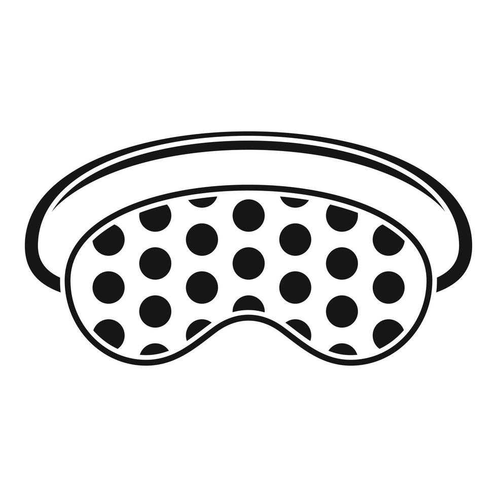 Party sleeping mask icon, simple style vector