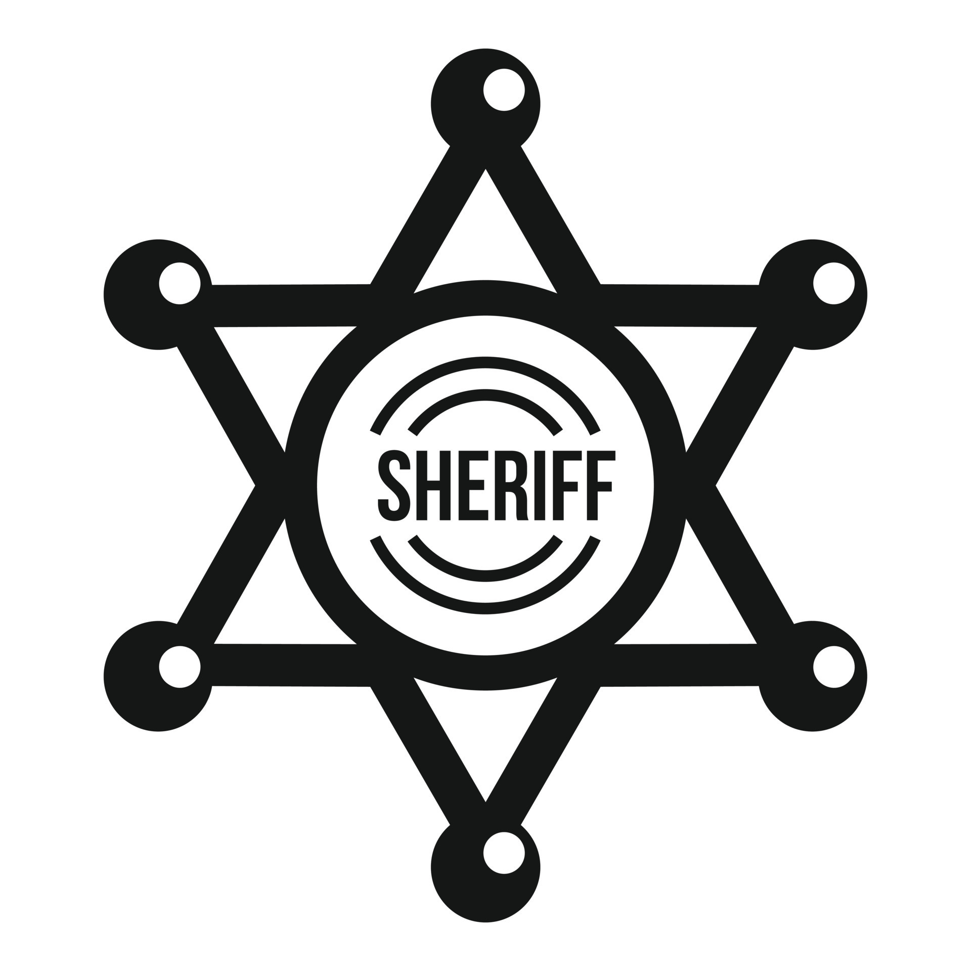 Sheriff star icon, simple style 14503383 Vector Art at Vecteezy