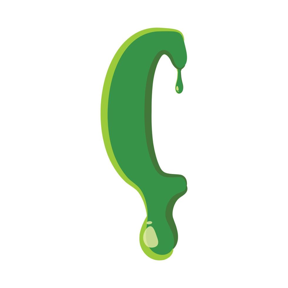 Punctuation mark left parenthesis made of slime vector