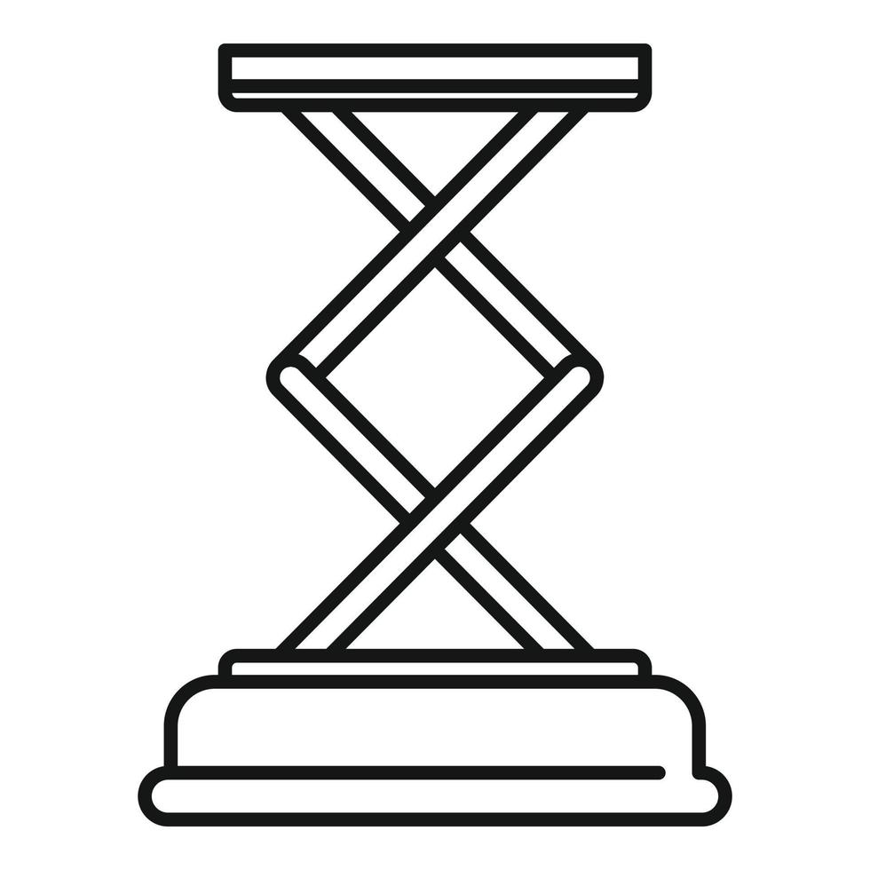 Jack-screw stand icon, outline style vector