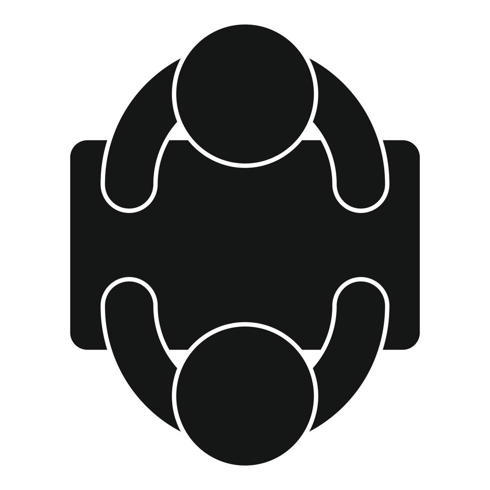 Table people conversation icon, simple style vector