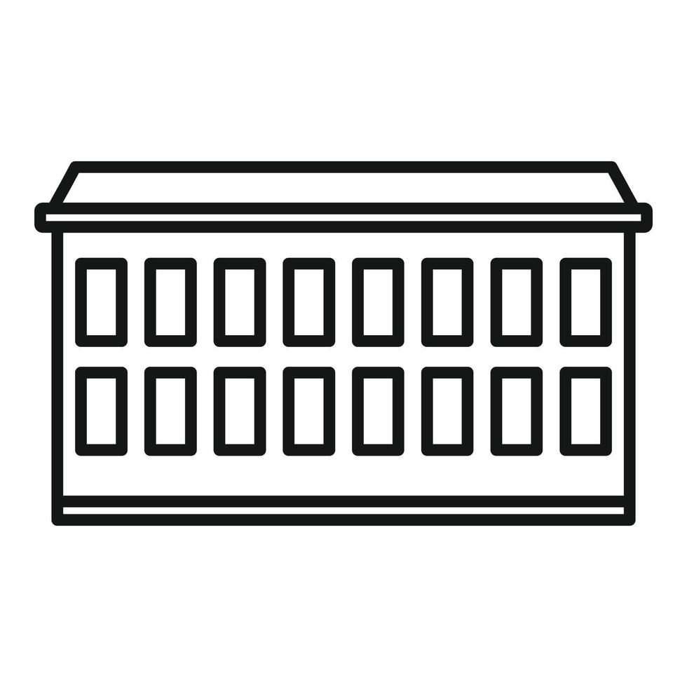 Riga apartment building icon, outline style vector