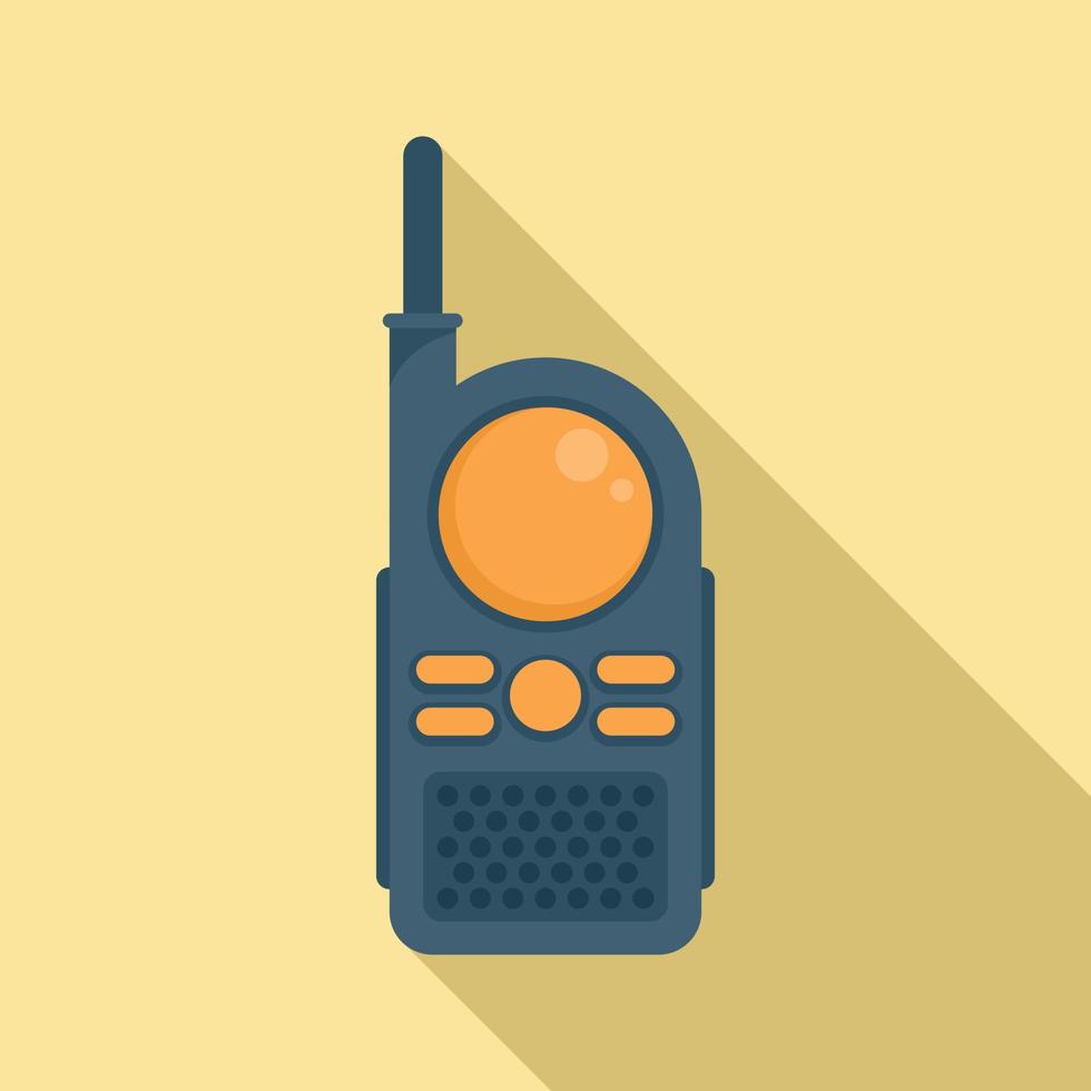 Toy walkie talkie icon, flat style vector