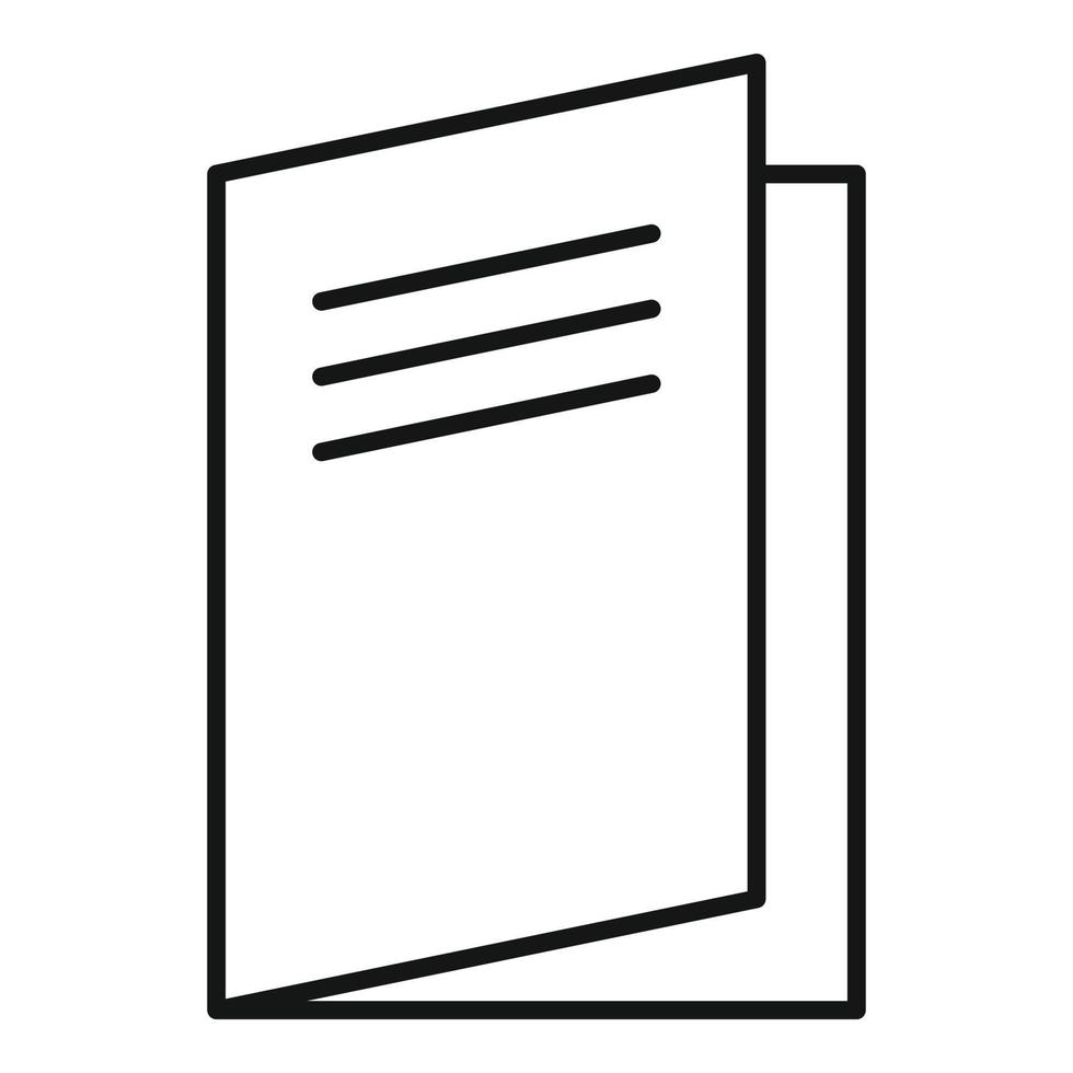 Paper catalog icon, outline style vector