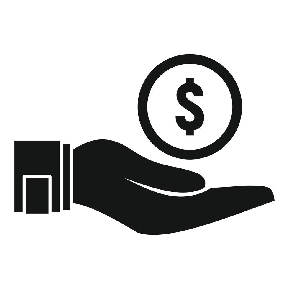 Crowdfunding keep money icon, simple style vector