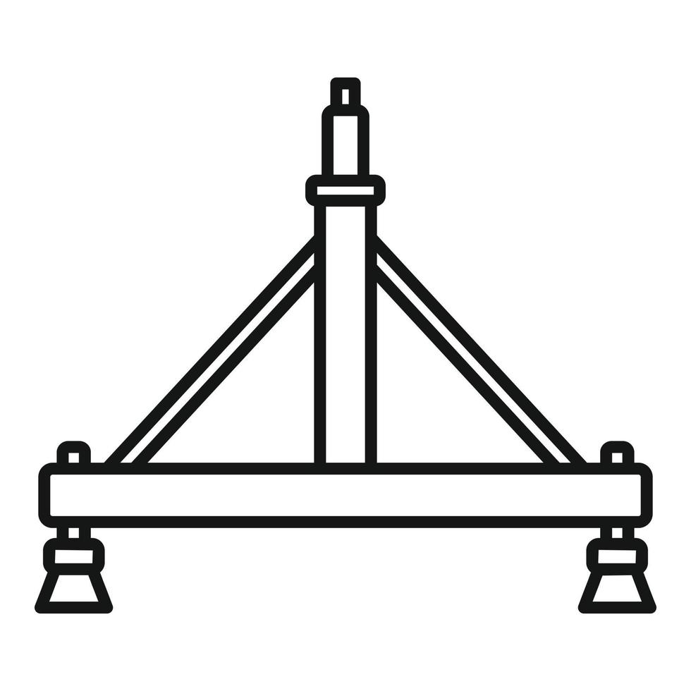 icono de soporte de reparación de aeronaves, estilo de esquema vector