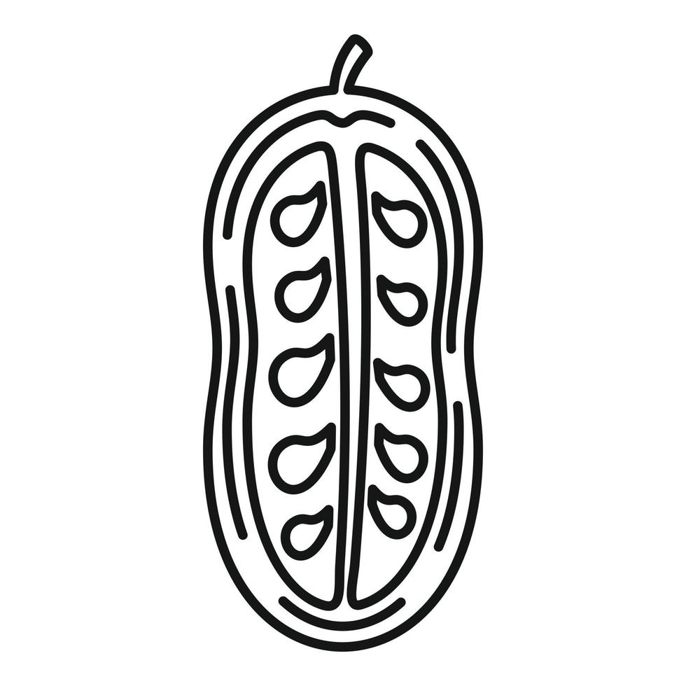 Jackfruit icon, outline style vector