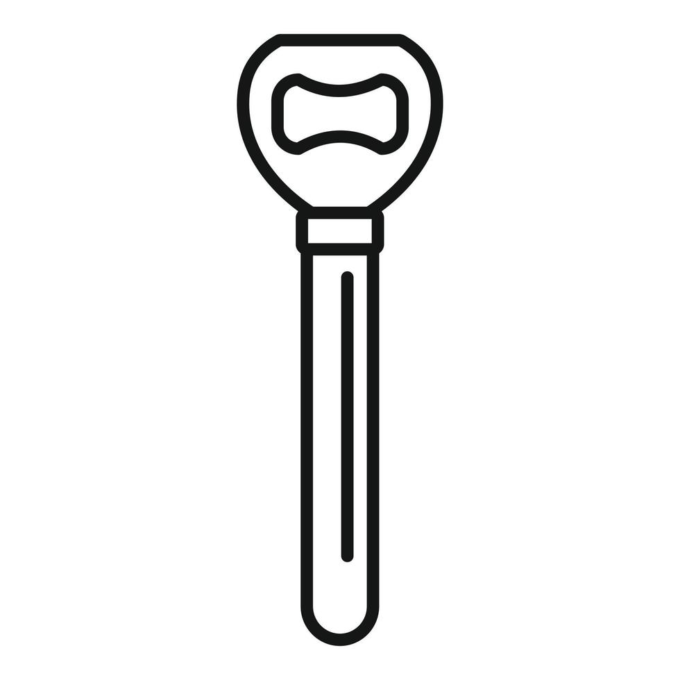 Bartender bottle-opener icon, outline style vector