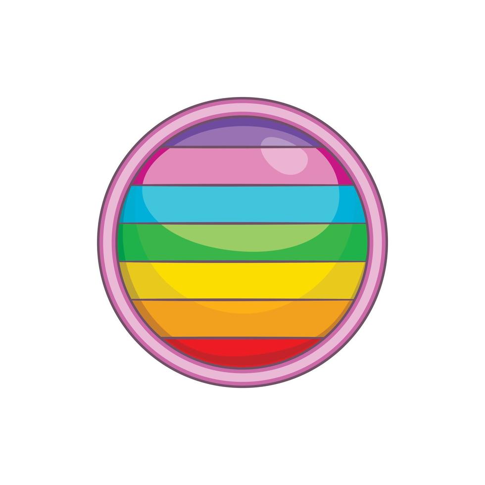 Circle in colours of LGBT icon, cartoon style vector