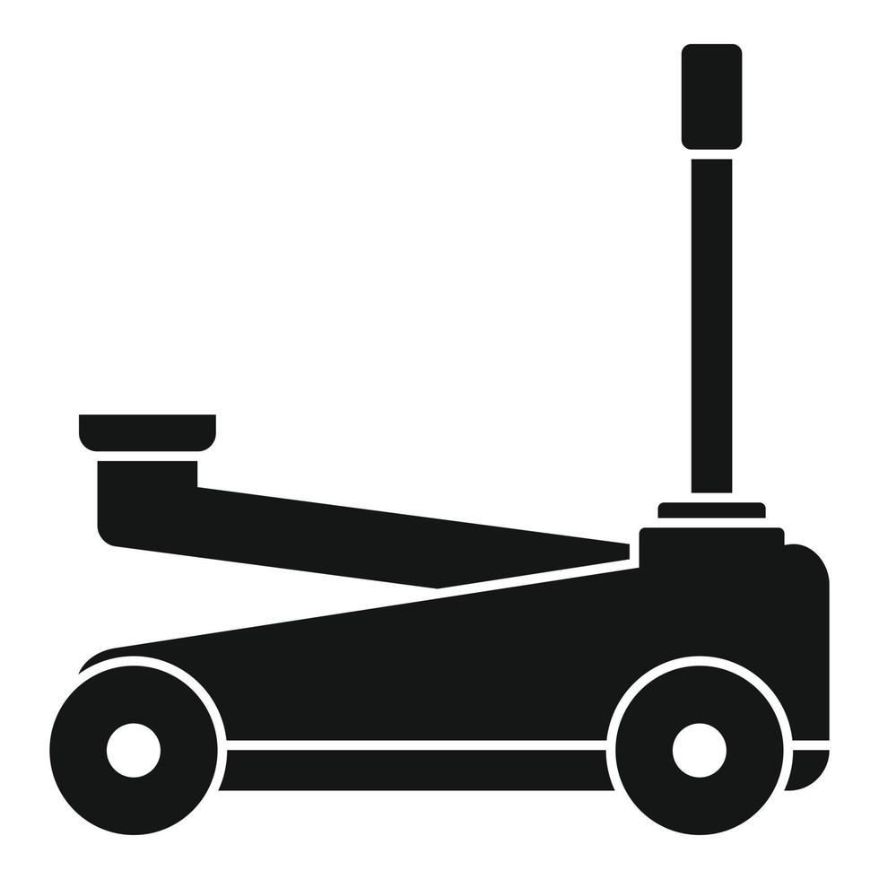 Auto jack-screw icon, simple style vector