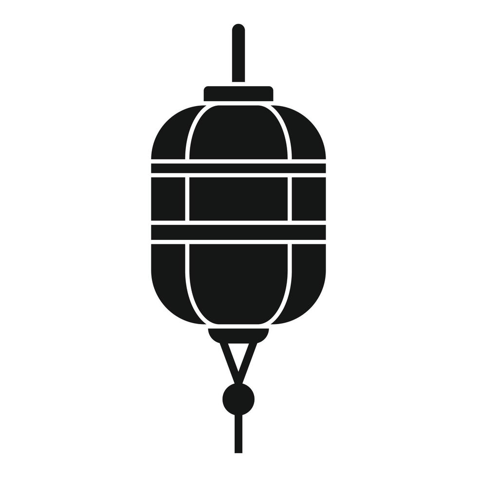 Dragon chinese lantern icon, simple style vector