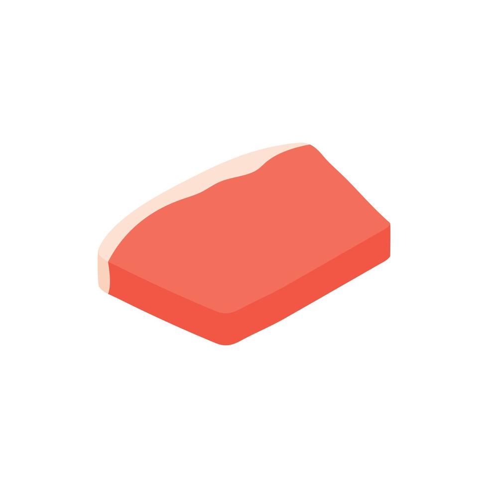 Meat icon, isometric 3d style vector
