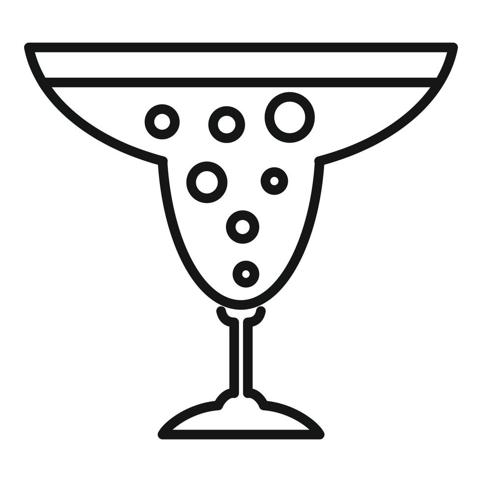 Fresh bar cocktail icon, outline style vector