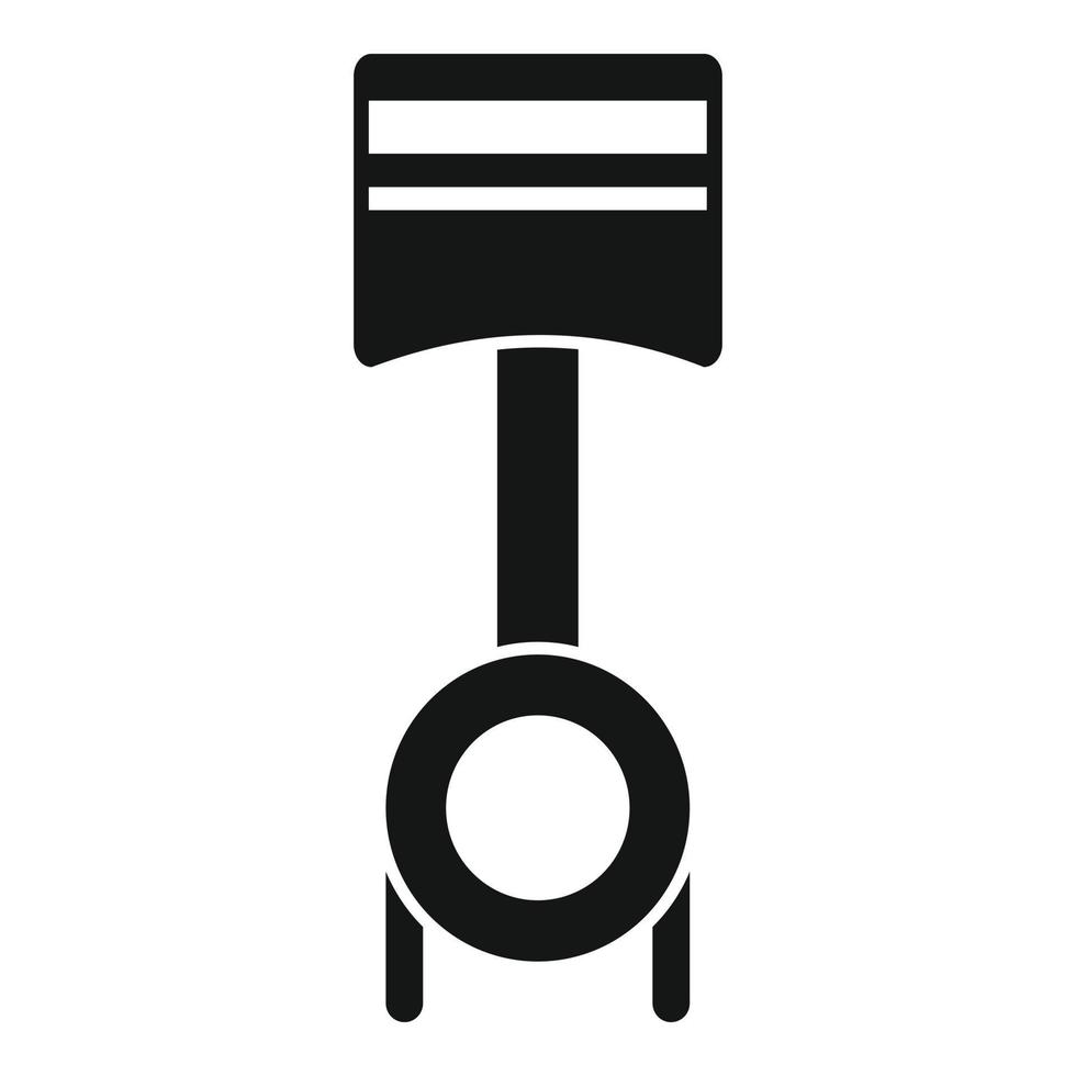 Car engine piston icon, simple style vector