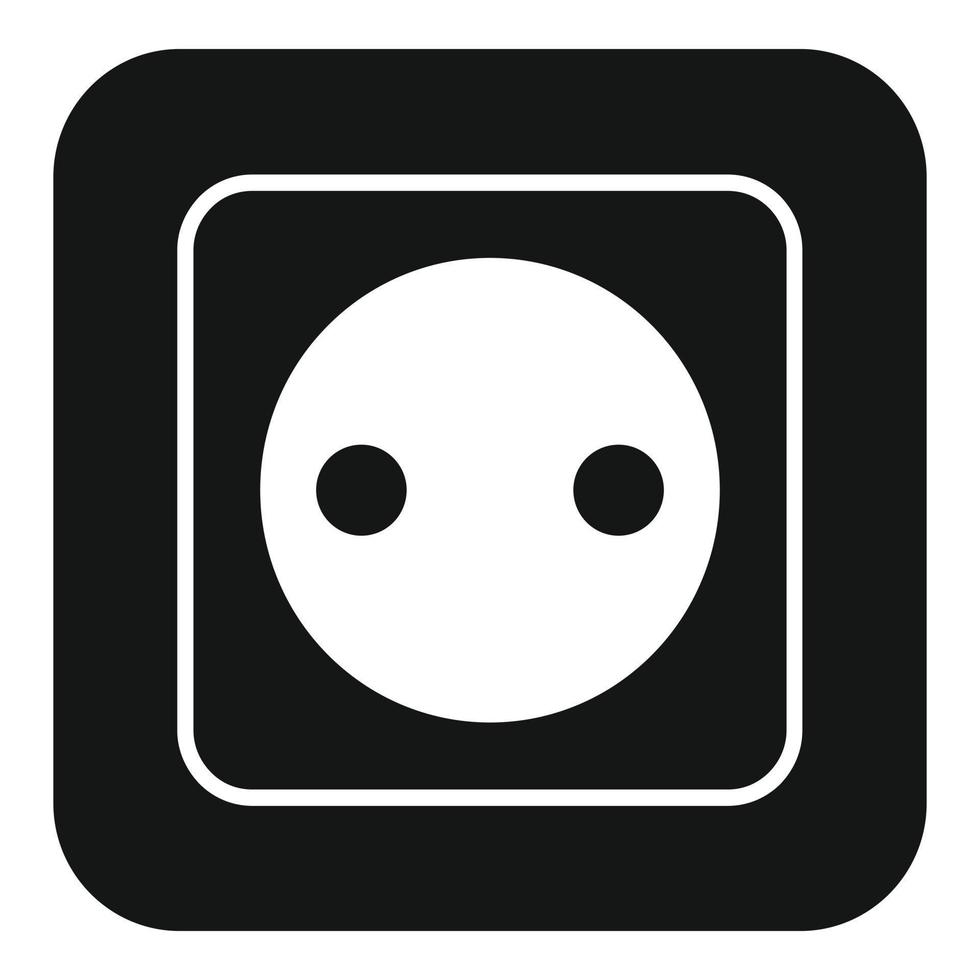Belgium power socket icon, simple style vector