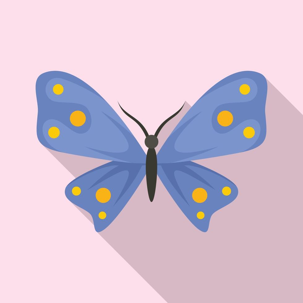 Monarch butterfly icon, flat style vector