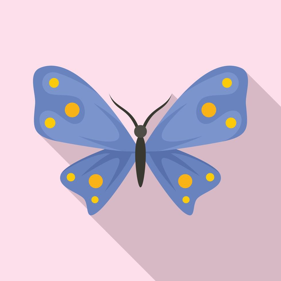 icono de mariposa monarca, estilo plano vector