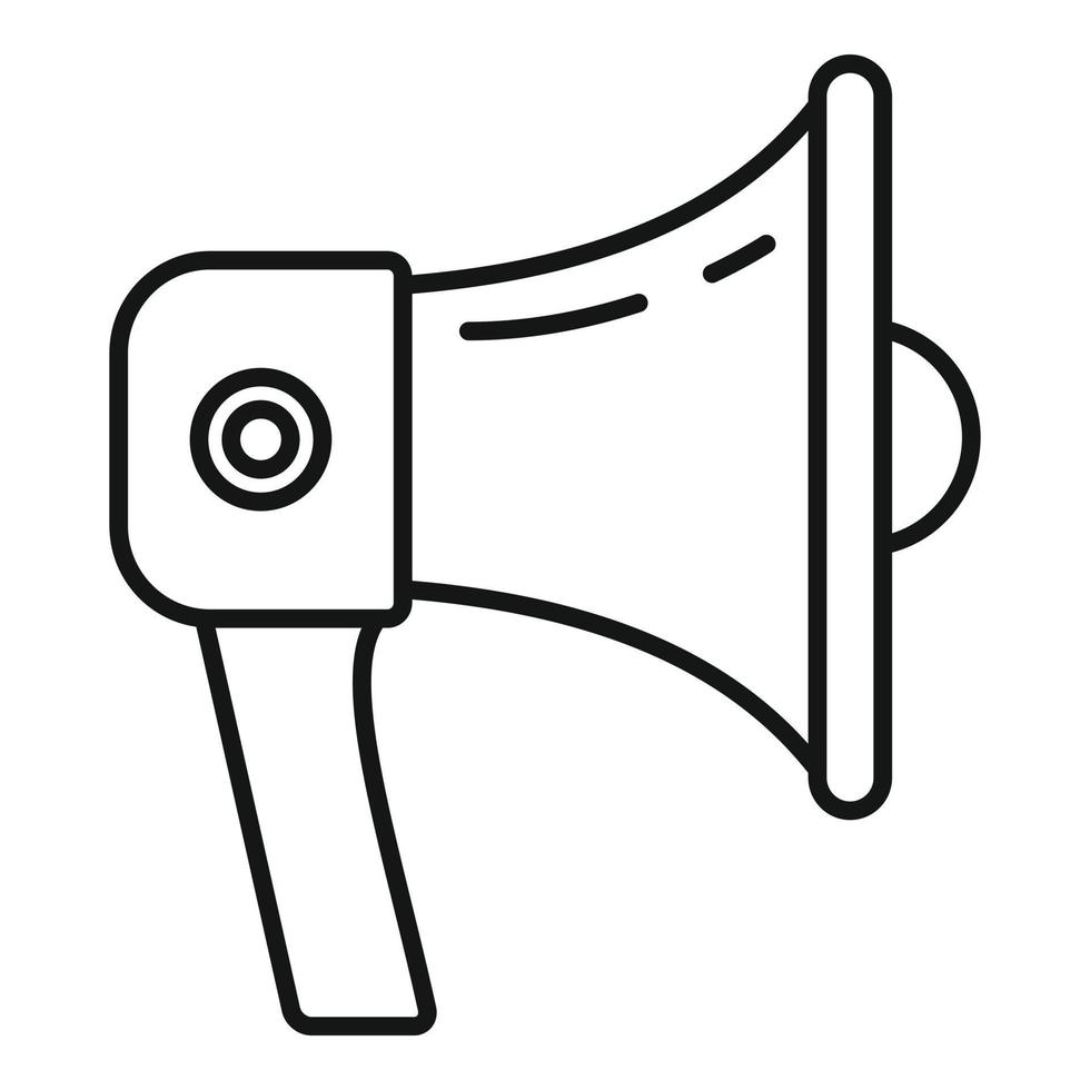 Fake news megaphone icon, outline style vector