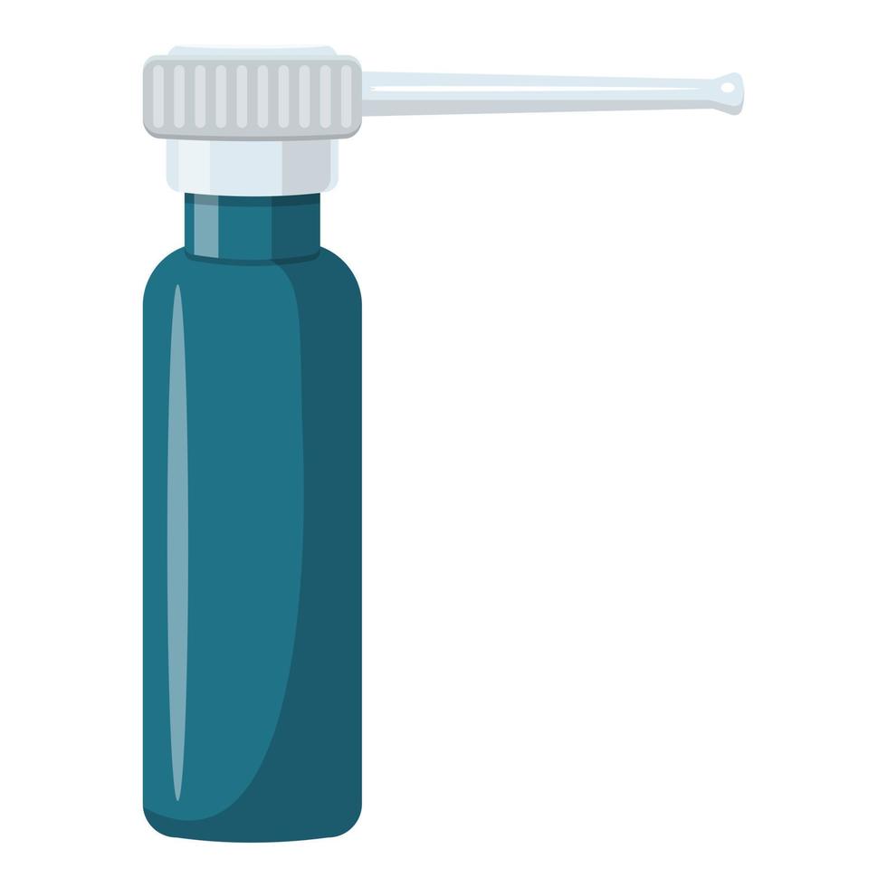 Spray for throat icon, cartoon style vector