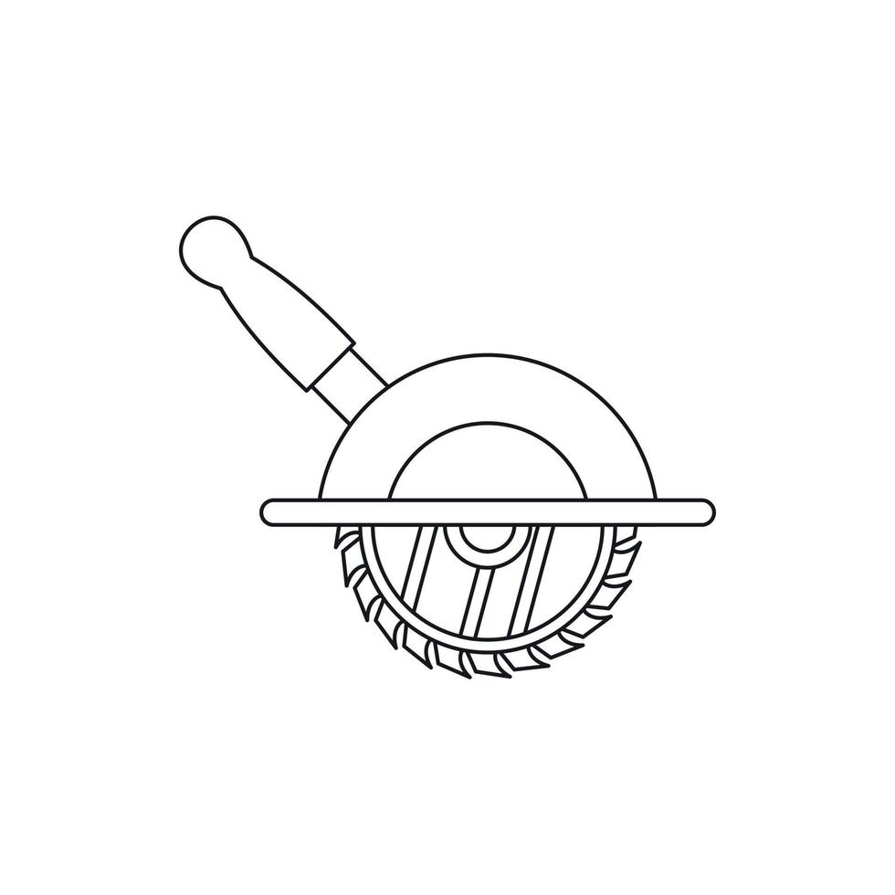 Circular saw icon, outline style vector