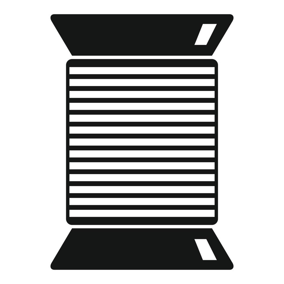 Thread coil icon, simple style vector