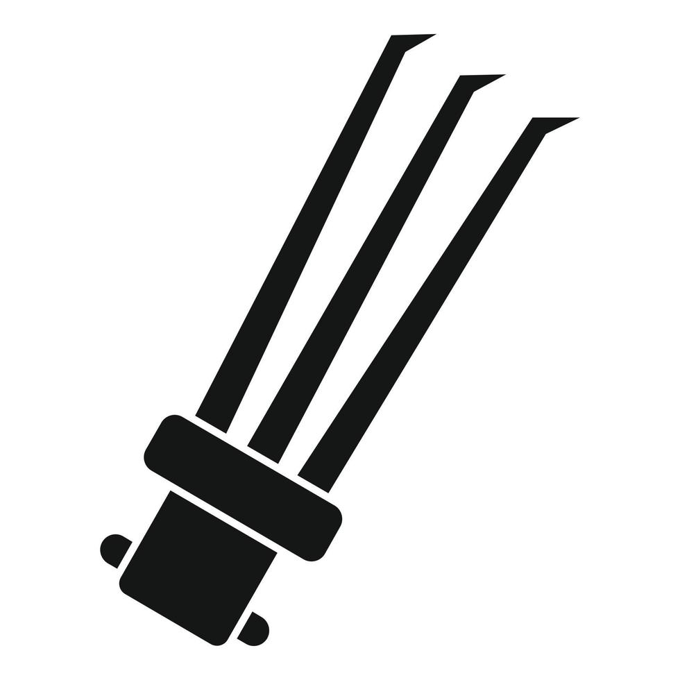 icono de picos ninja, estilo simple vector