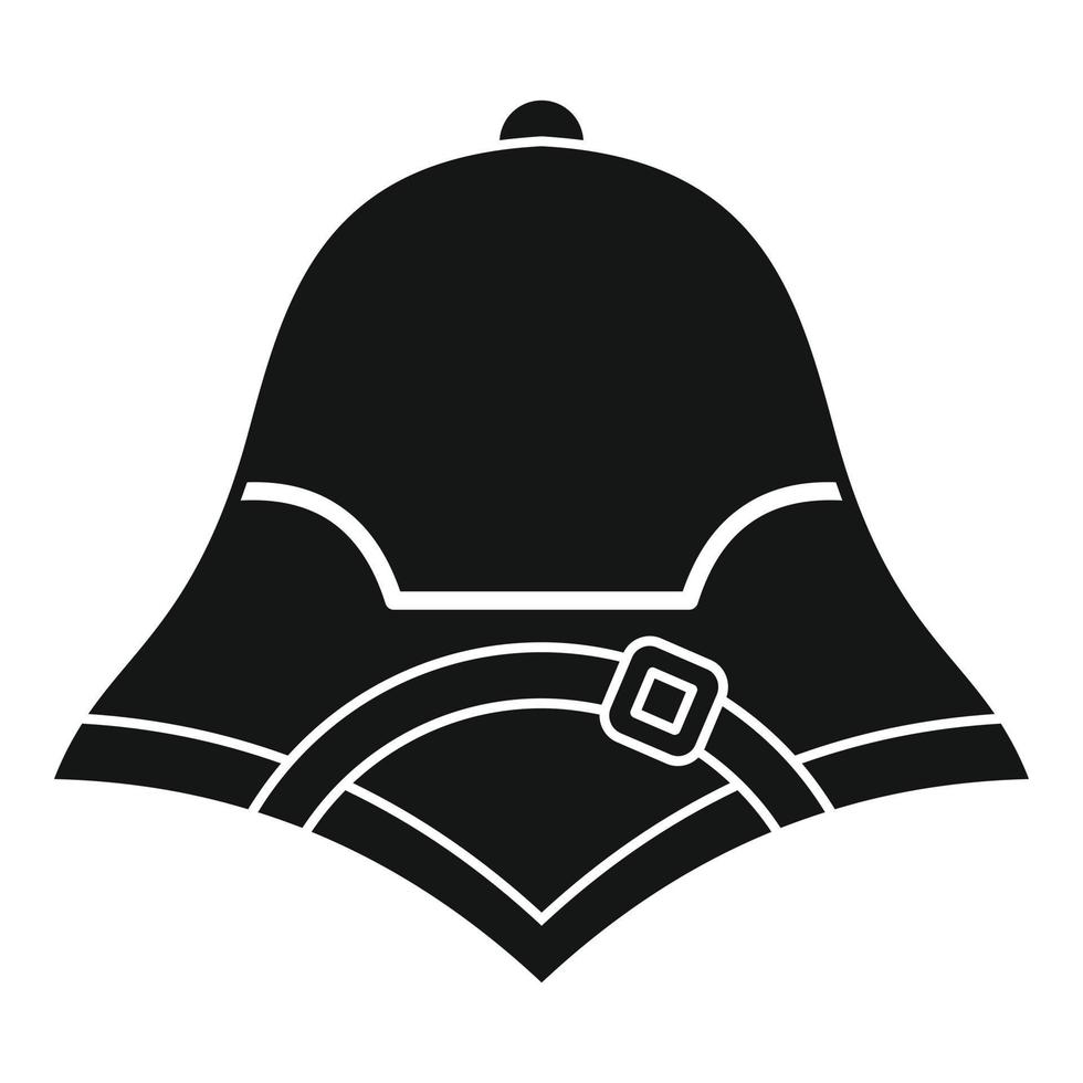 icono de sombrero de cazador de safari, estilo simple vector