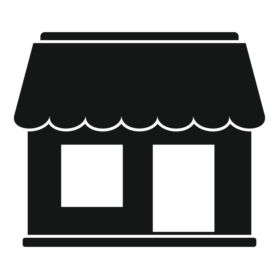 icono de la cafetería de la calle, estilo simple vector