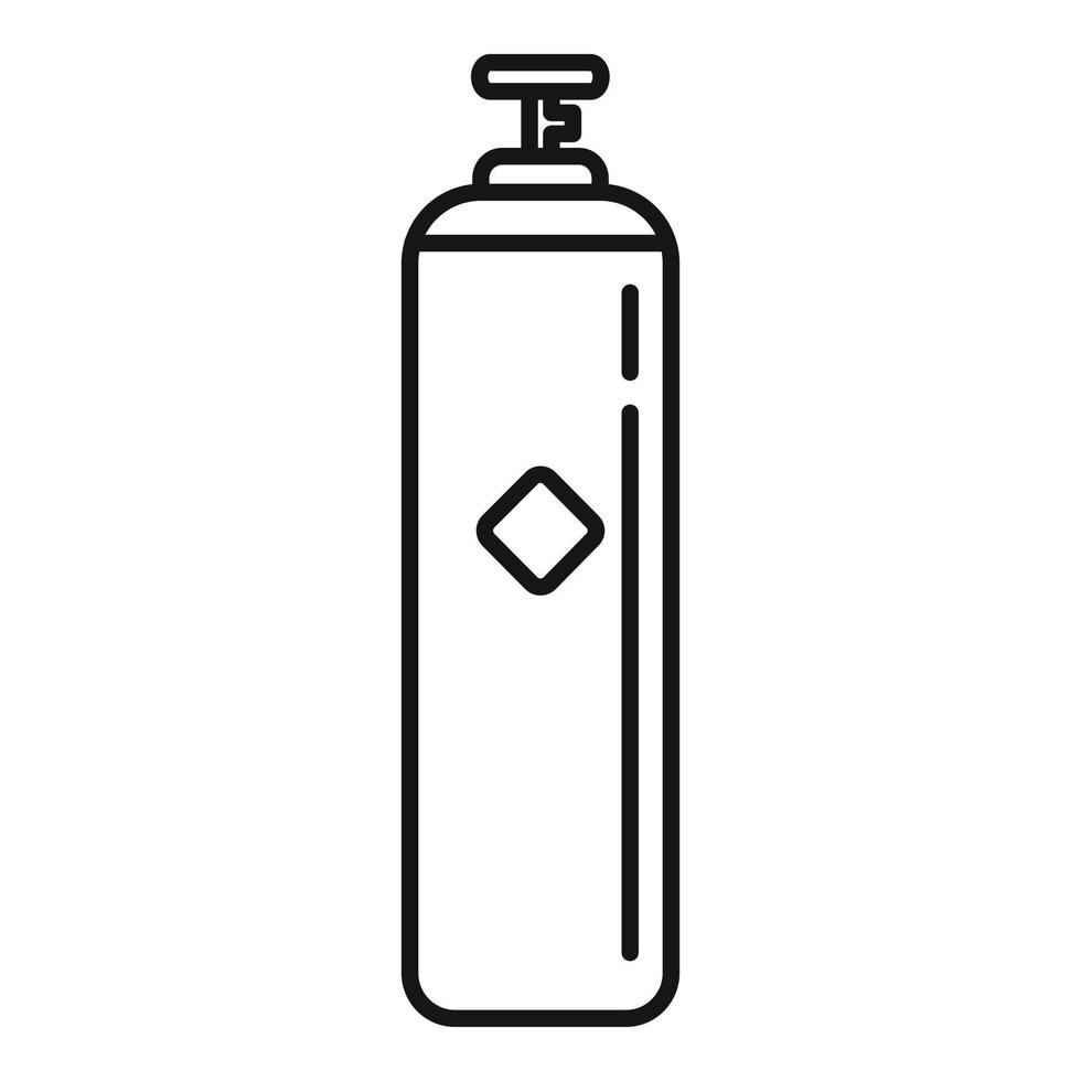 icono de líquido del cilindro de gas, estilo de esquema vector