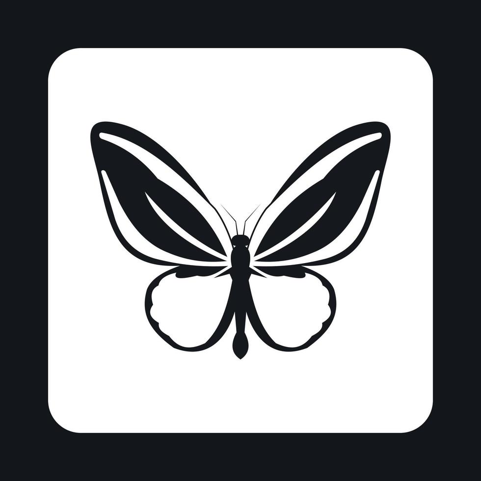 pequeño icono de mariposa, estilo simple vector