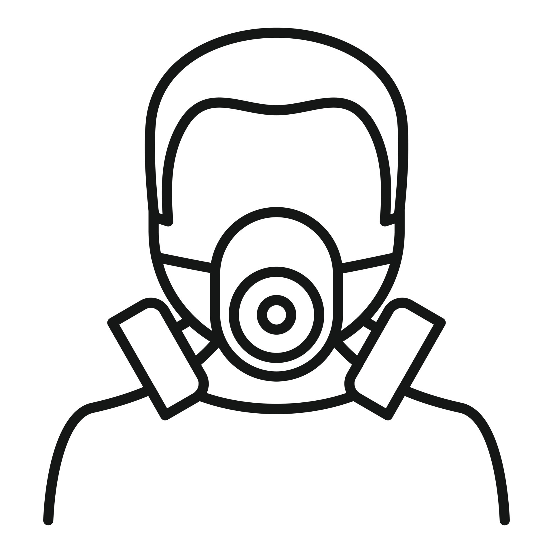 Man gas mask icon, outline style 14503831 Vector Art at Vecteezy