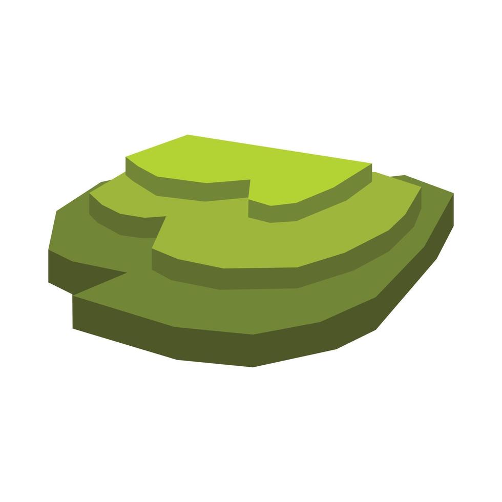 icono de campo de arroz, estilo plano vector