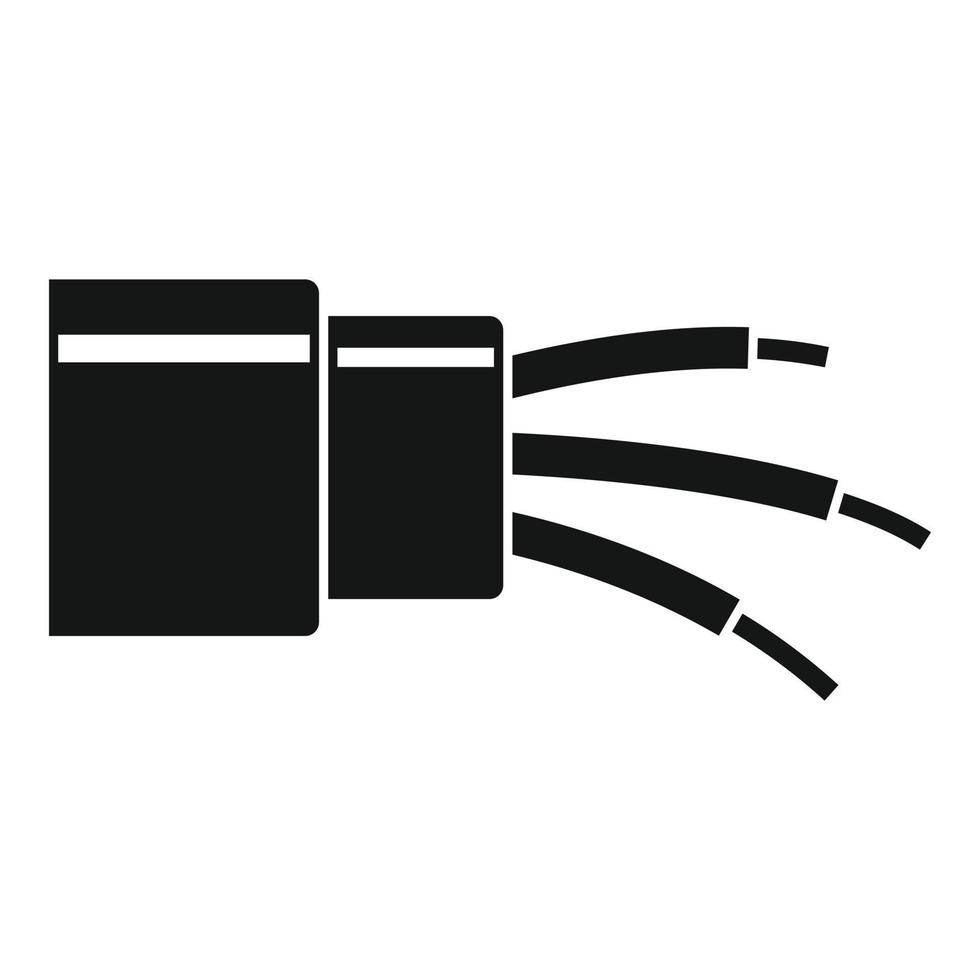 Network optic cable icon, simple style vector