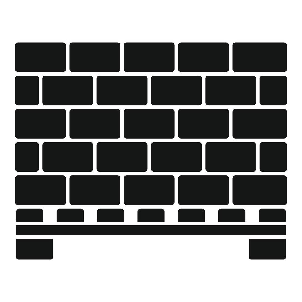 Stone bricks pallet icon, simple style vector