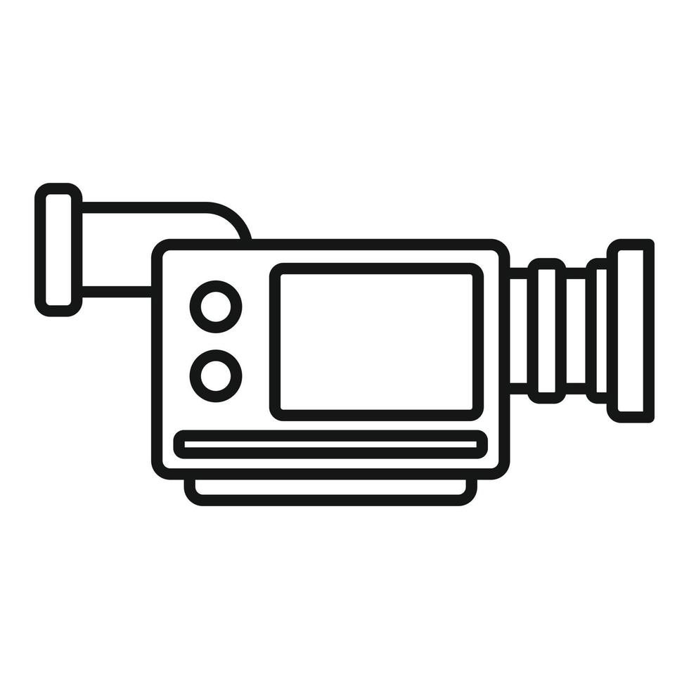 Tv camera icon, outline style vector