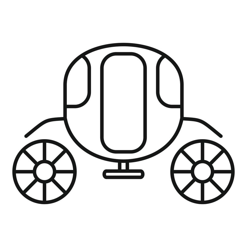 icono de berlina de vagones, estilo de contorno vector