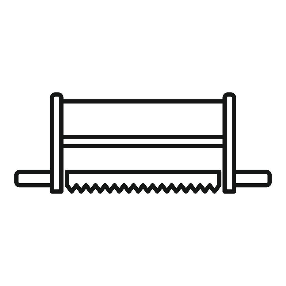 Frame saw icon, outline style vector