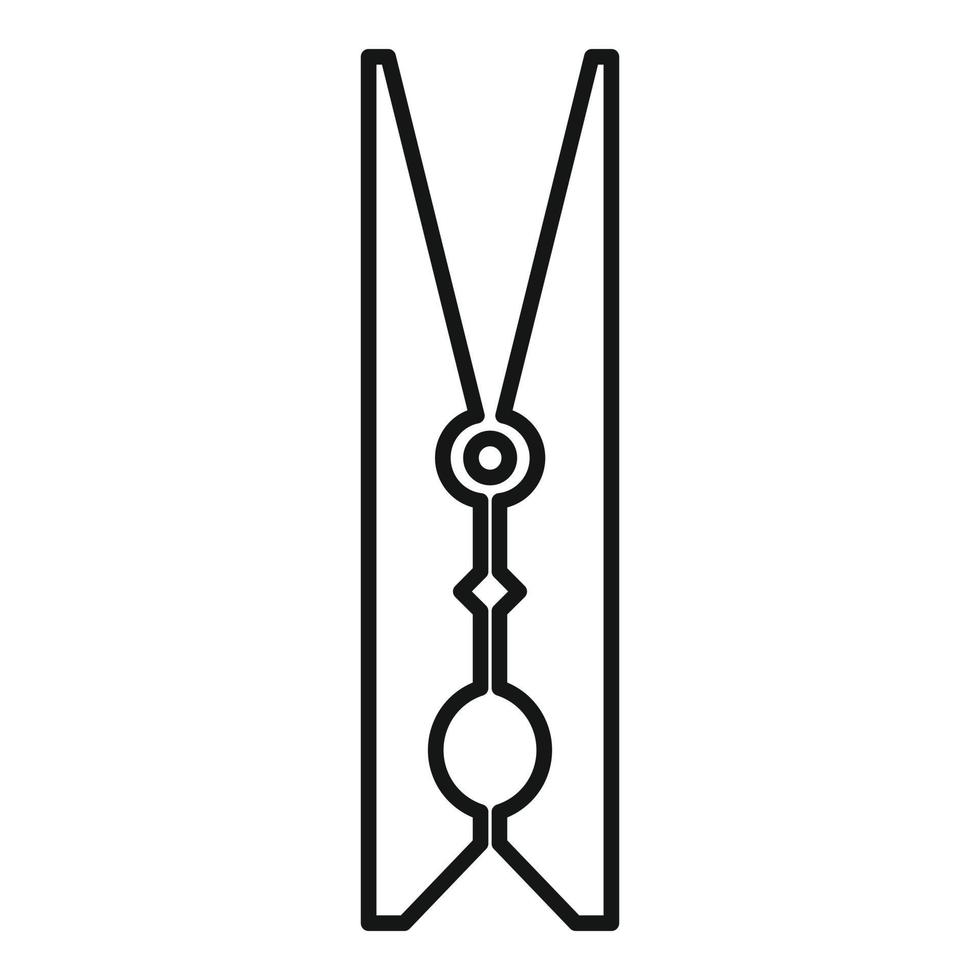 Wood clothes pin icon simple style Royalty Free Vector Image