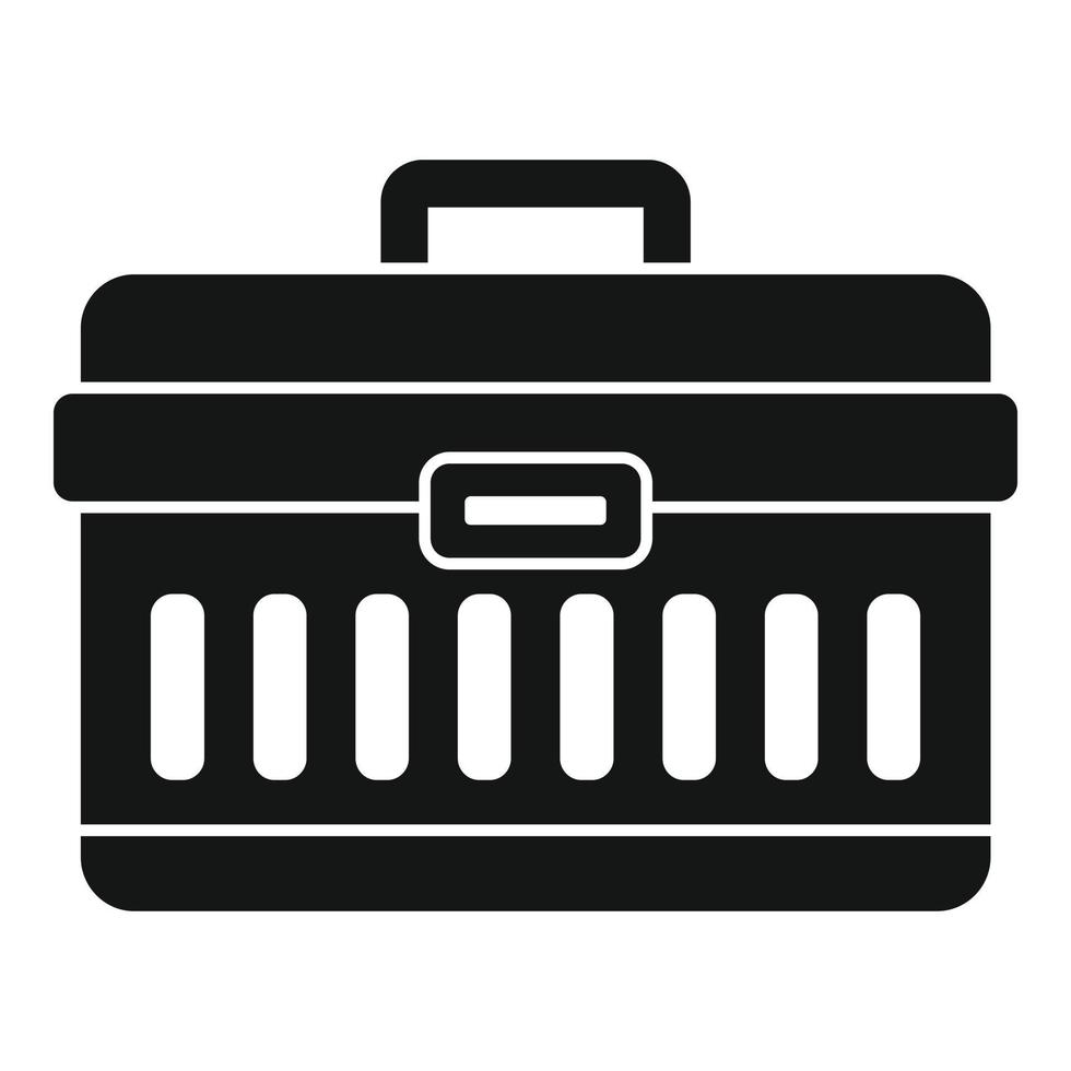Window installation tool box icon, simple style vector