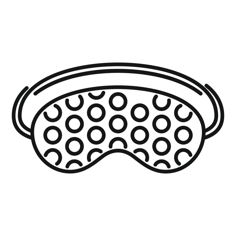 Party sleeping mask icon, outline style vector