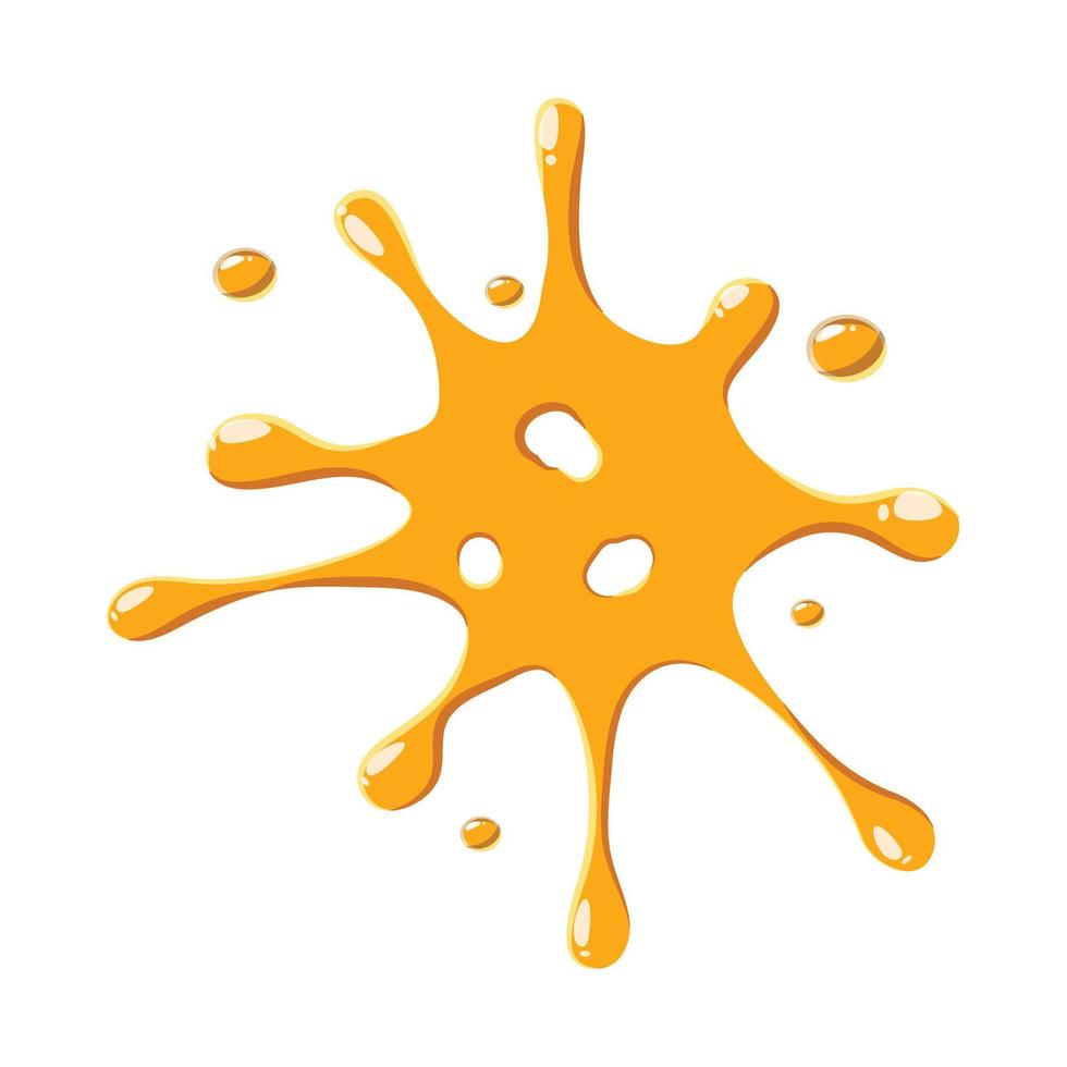 mancha de icono de miel de naranja vector