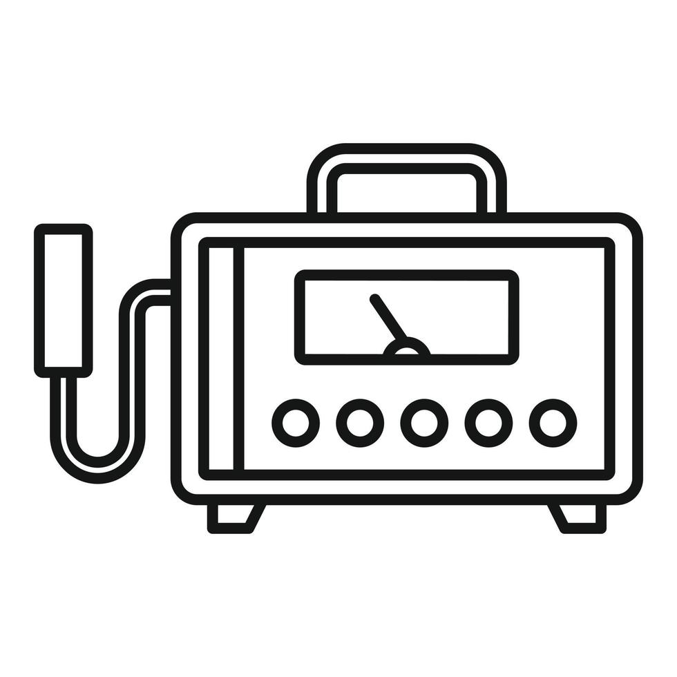 Dosimeter device icon, outline style vector