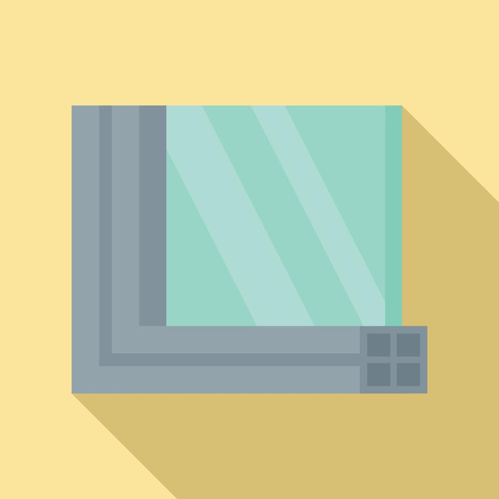 Windows section icon, flat style vector