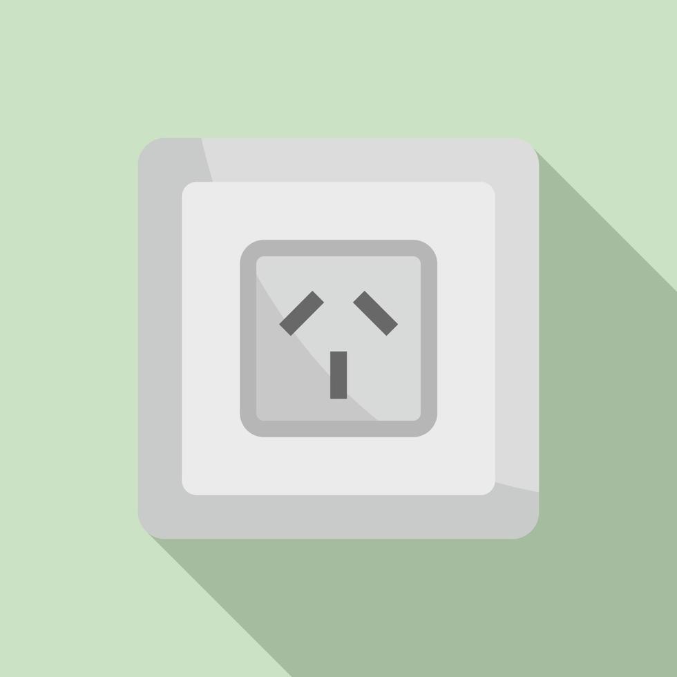 Type I power socket icon, flat style vector