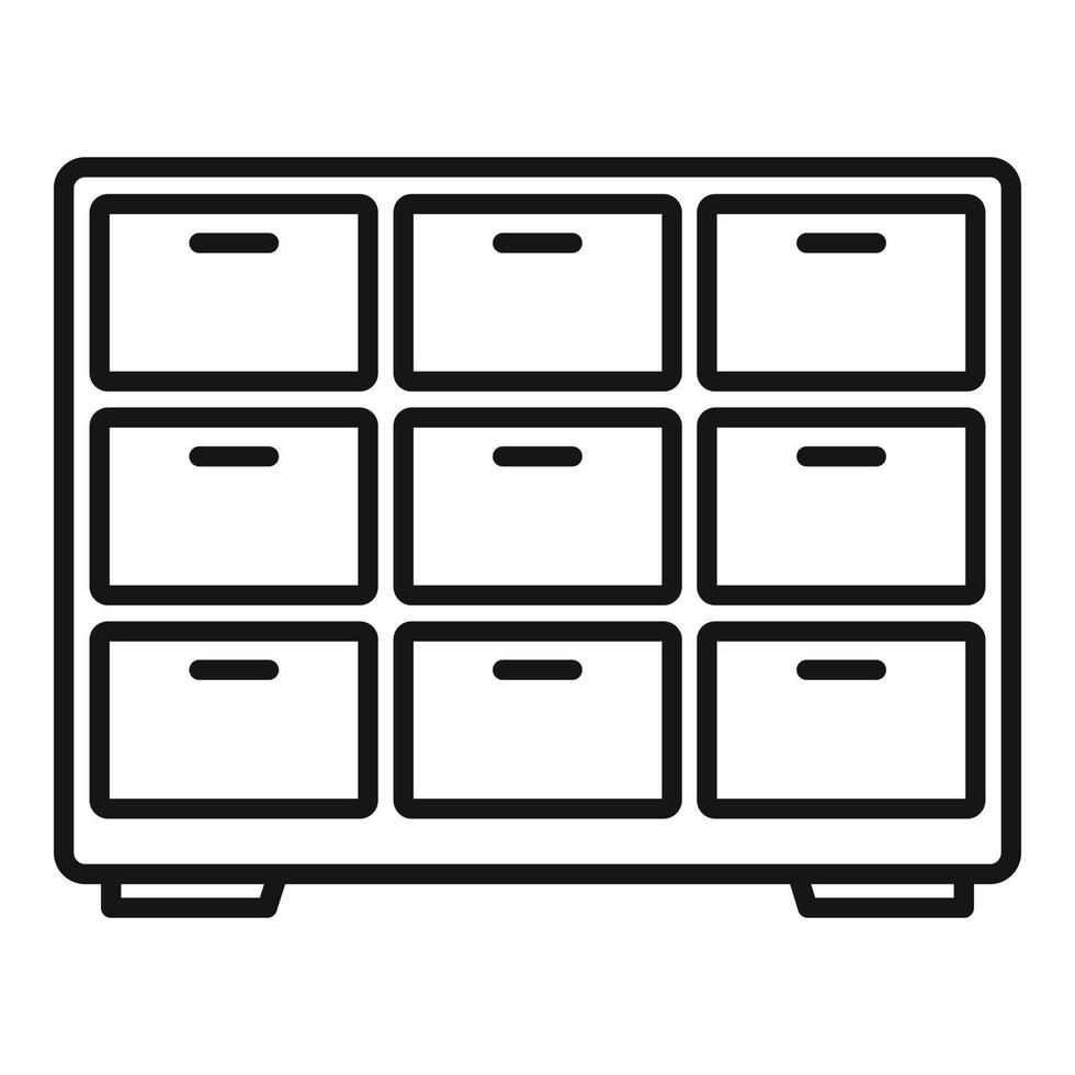 Storage bank boxes icon, outline style vector