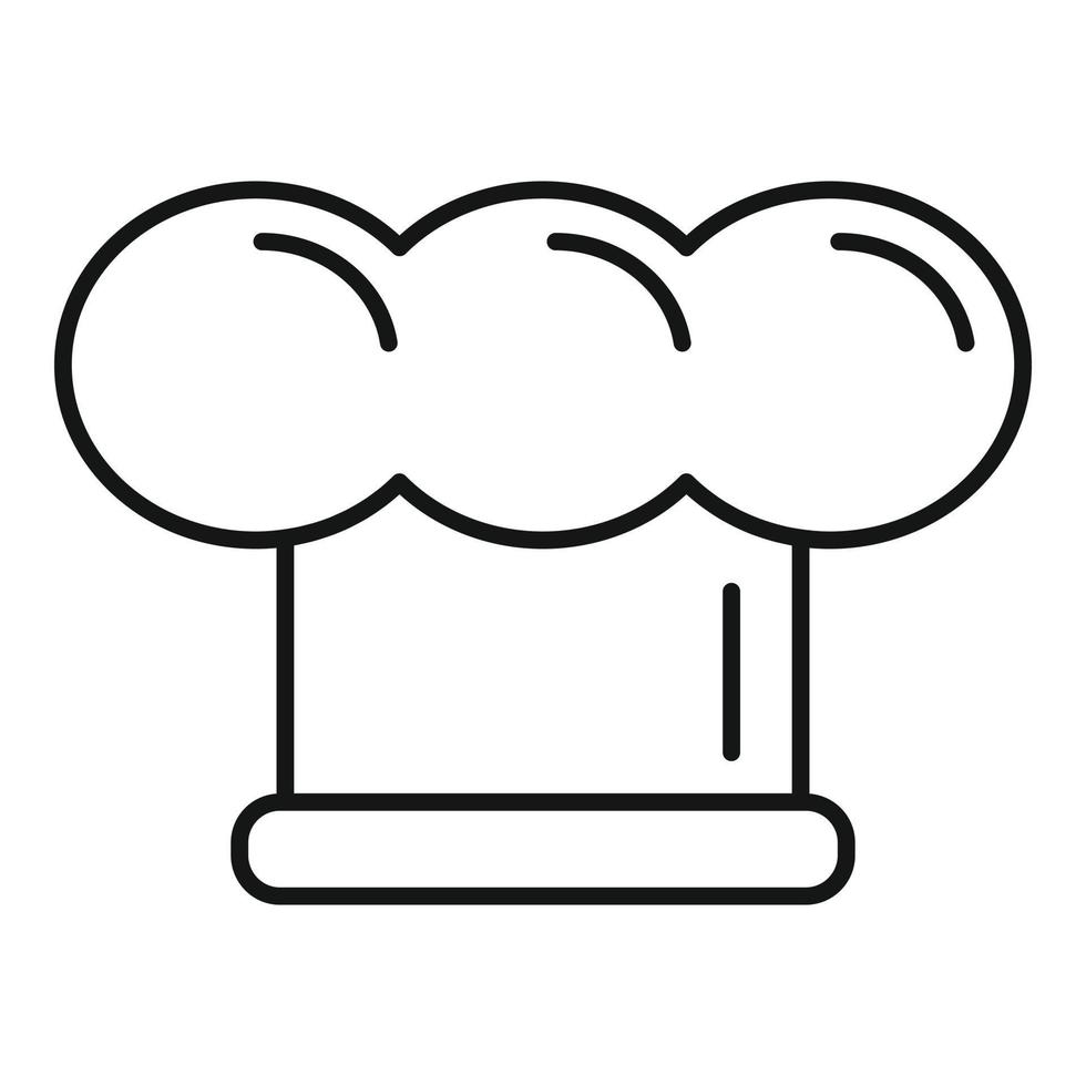 Cook hat icon, outline style vector