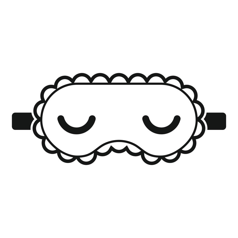 Flight sleeping mask icon, simple style 14504092 Vector Art at Vecteezy