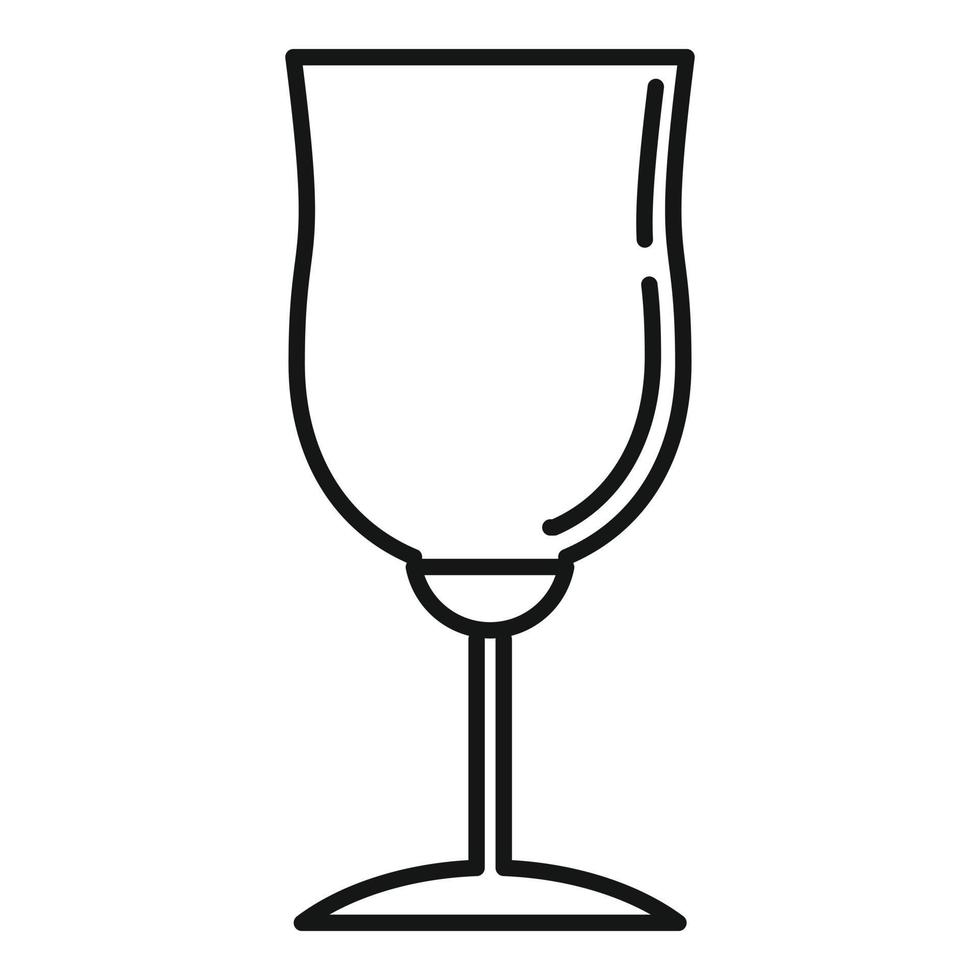 Celebration wineglass icon, outline style vector