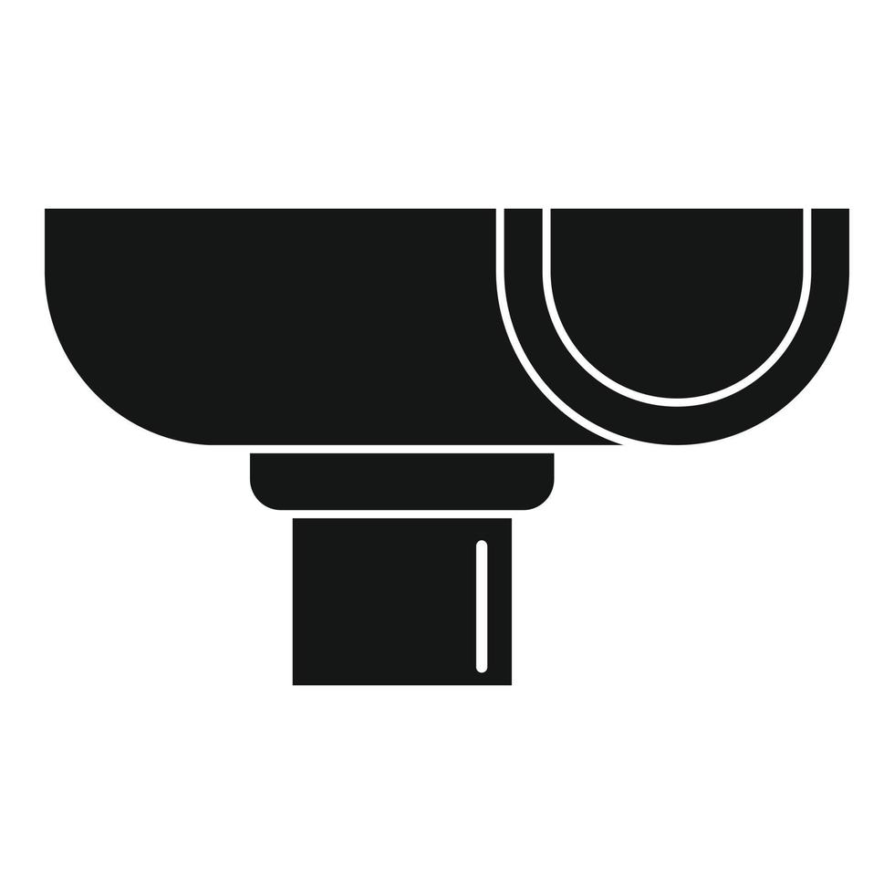 Iron gutter icon, simple style vector