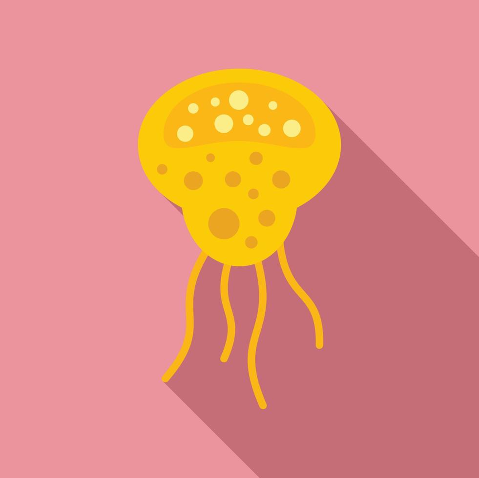 Lab bacteria icon, flat style vector